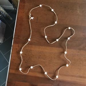 Pearl Leather Necklace